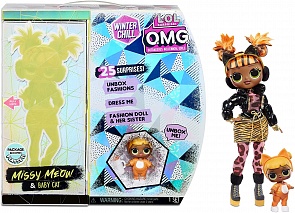 Кукла L.O.L. Surprise! OMG Winter Chill Missy Meow и Baby Cat 25 сюрпризов (MGA Entertainment, 570271) Кукла L.O.L. Surprise! OMG Winter Chill Missy Meow и Baby Cat 25 сюрпризов (MGA Entertainment, 570271)